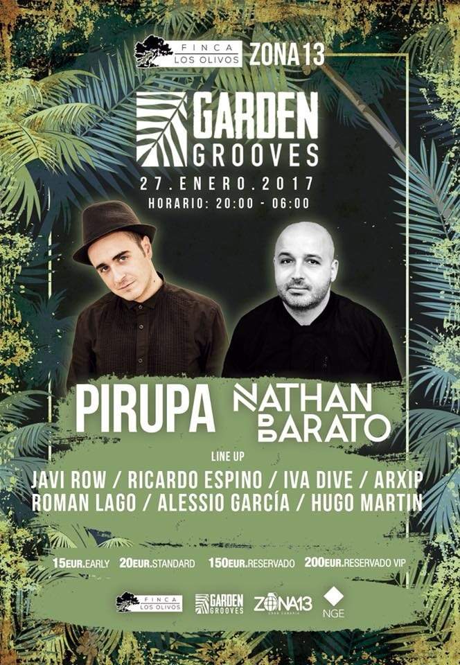 Garden Grooves with Nathan Barato & Pirupa - フライヤー表