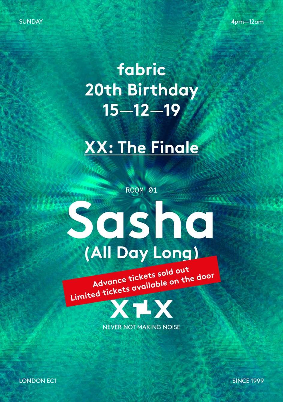 fabric XX: The Finale with Sasha (All Day Long) - Página trasera