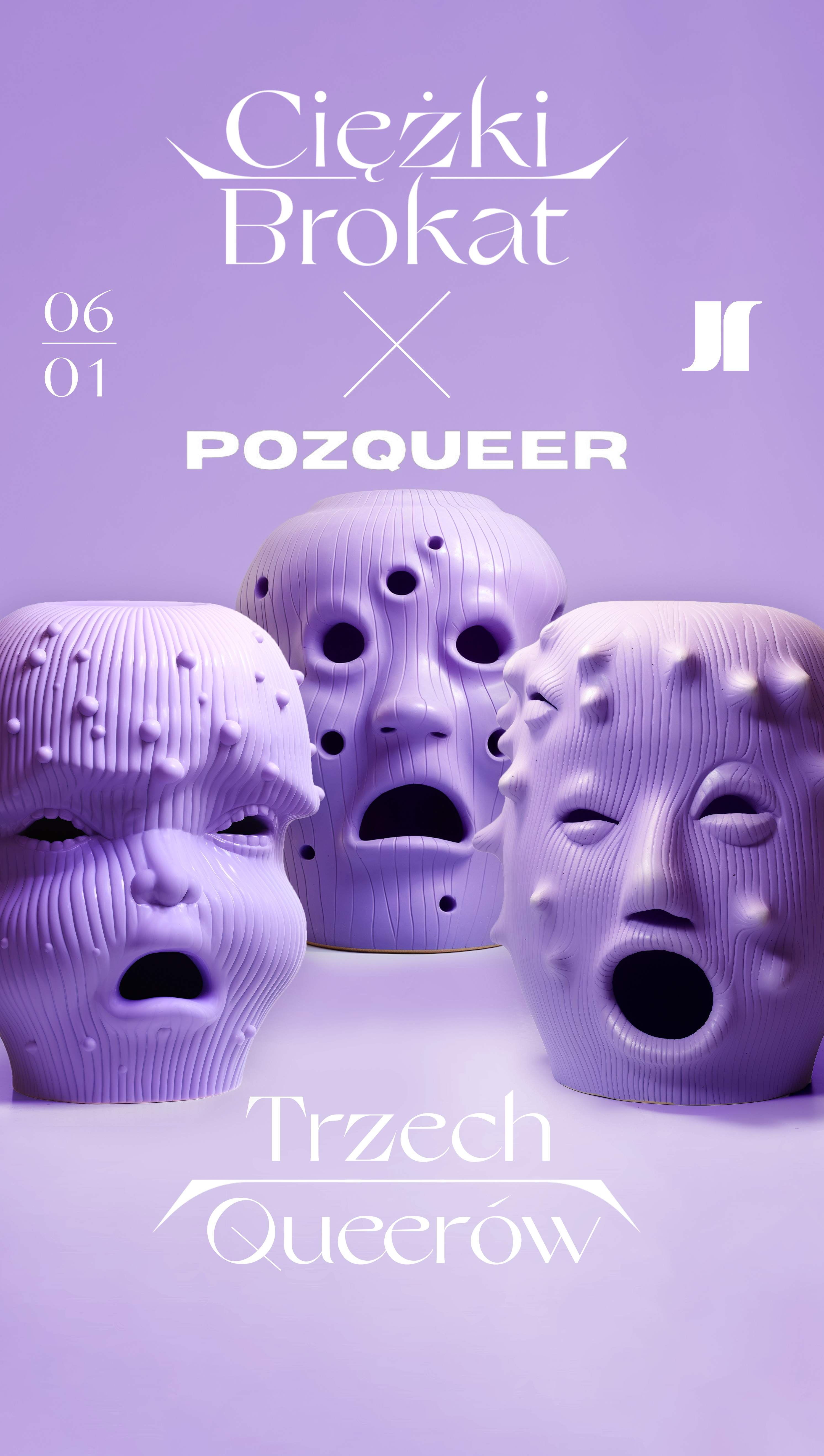 J1 - Ciężki Brokat x pozequeer: Trzech Queerów - Página frontal