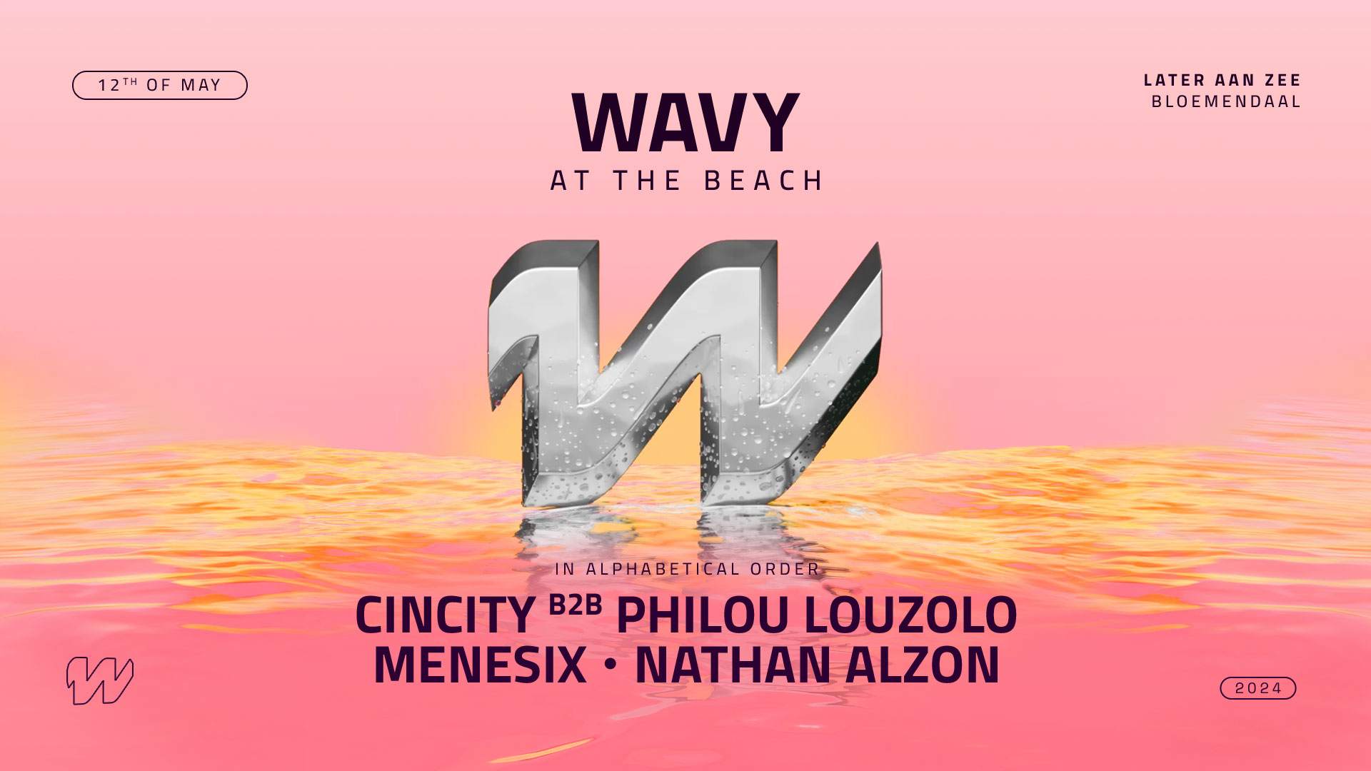 Wavy At The Beach | 12th Of May - フライヤー表