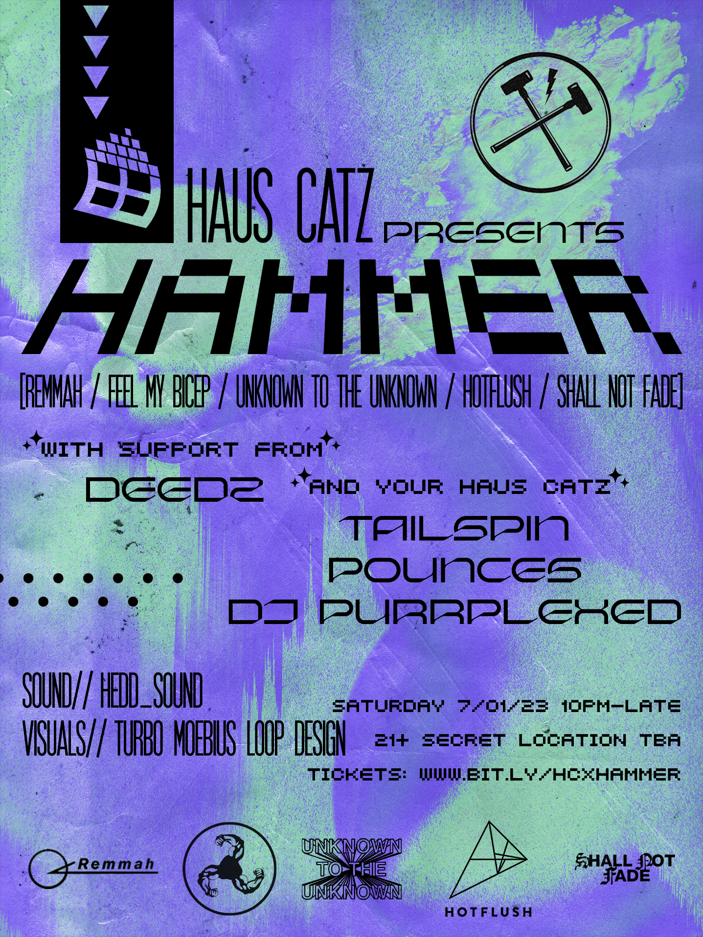 Haus Catz presents: Hammer [Remmah / Feel My Bicep] + Deedz - Página frontal