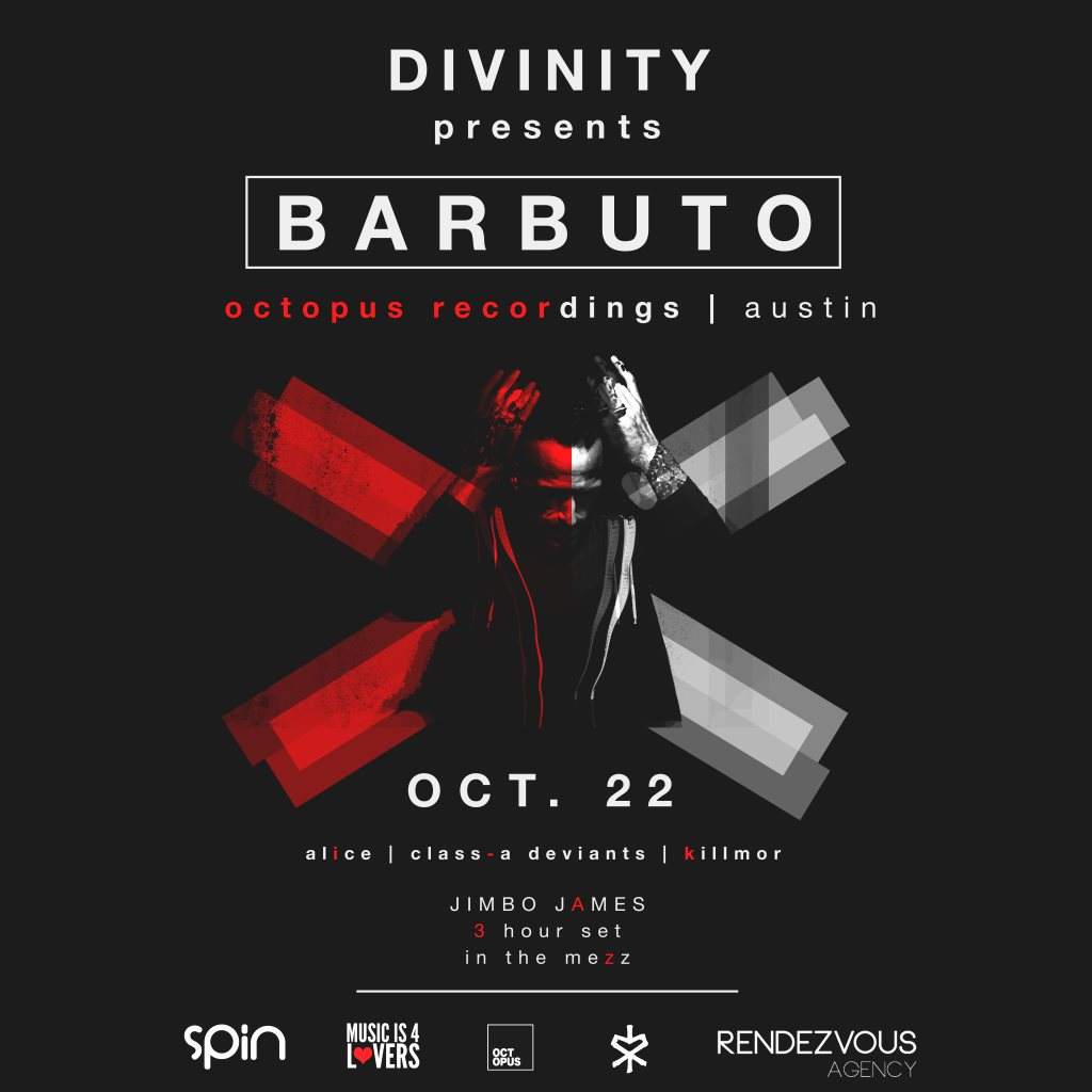 Divinity presents: Barbuto [Octopus Recordings] - フライヤー表