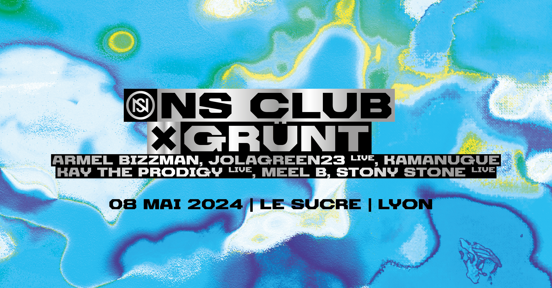 Ns club x Grünt: Jolagreen23 / Kay the Prodigy / Meel B / Stony Stone / Armel Bizzman - Página frontal