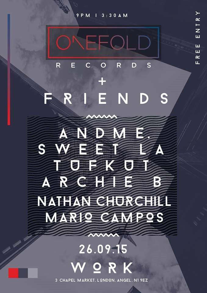 Onefold Records Friends Free Label Showcase - フライヤー裏