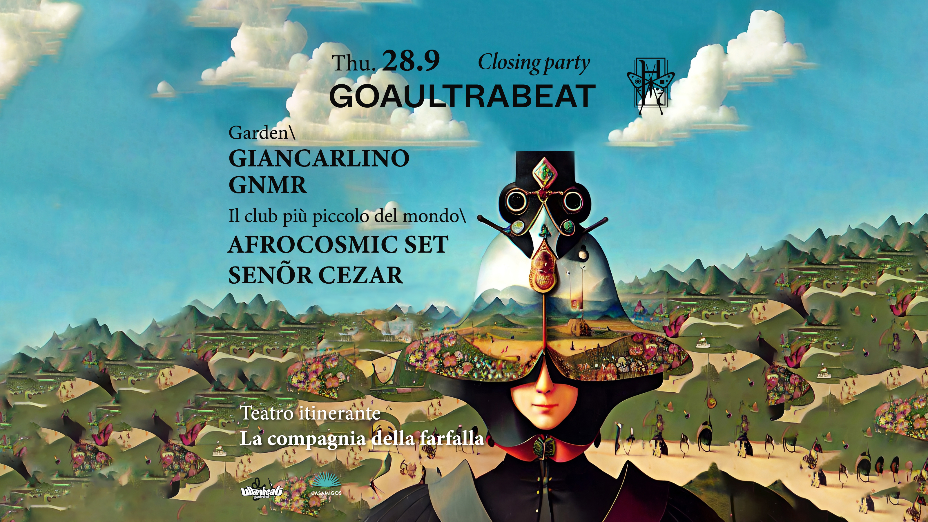 GOAULTRABEAT: Giancarlino, GNMR, Afrocosmic Set, Señor Cezar - フライヤー表