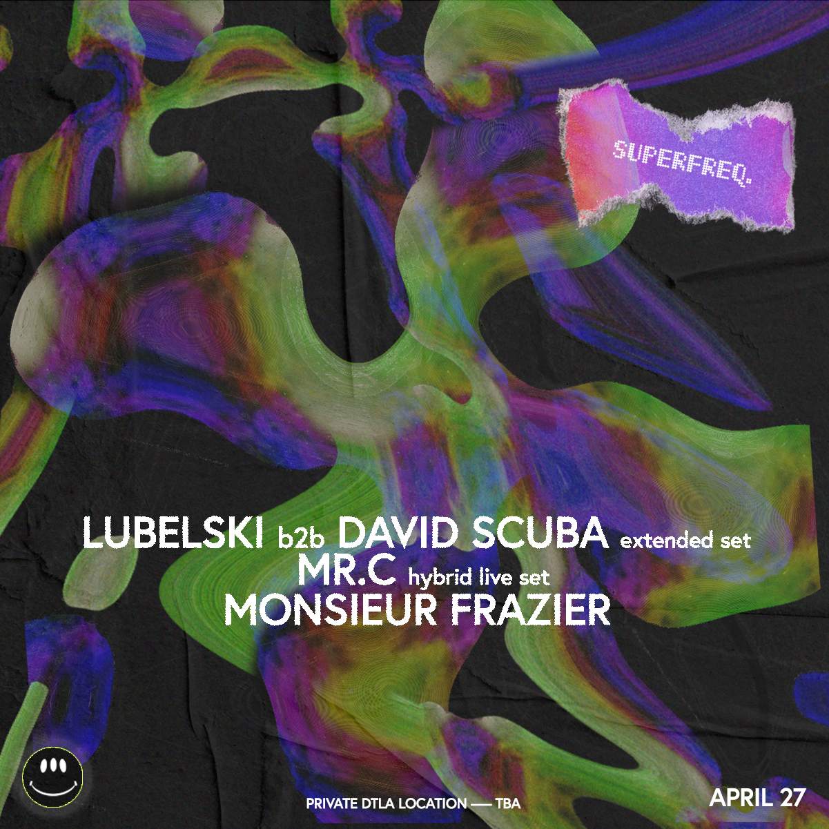 SUPERFREQ Anniv Showcase feat Lubelski + David Scuba, Mr C +  - Página frontal