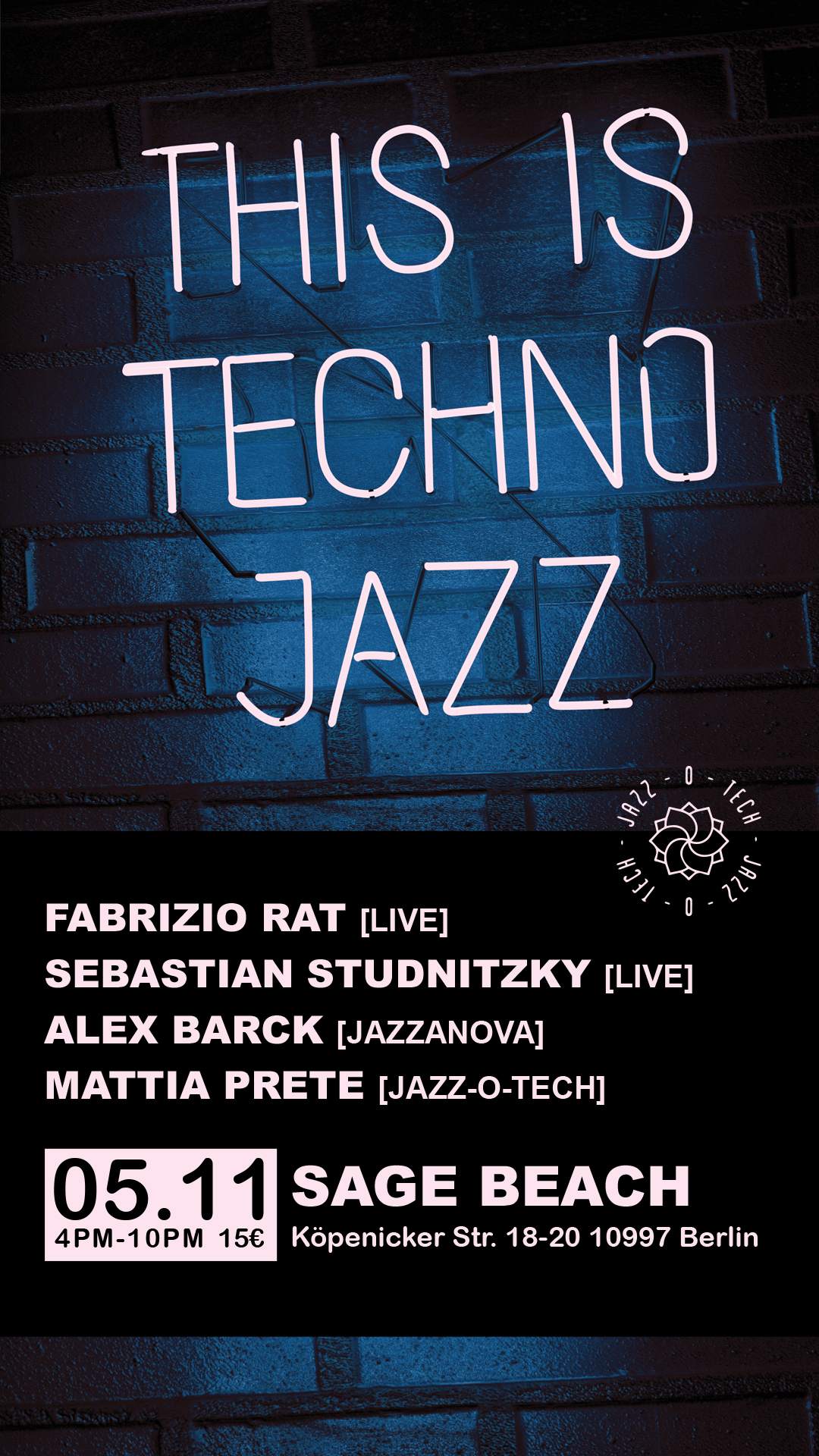 This is Techno Jazz w/ Fabrizio Rat Live, Studnitzky Live, Alex Barck, Mattia Prete - Página frontal