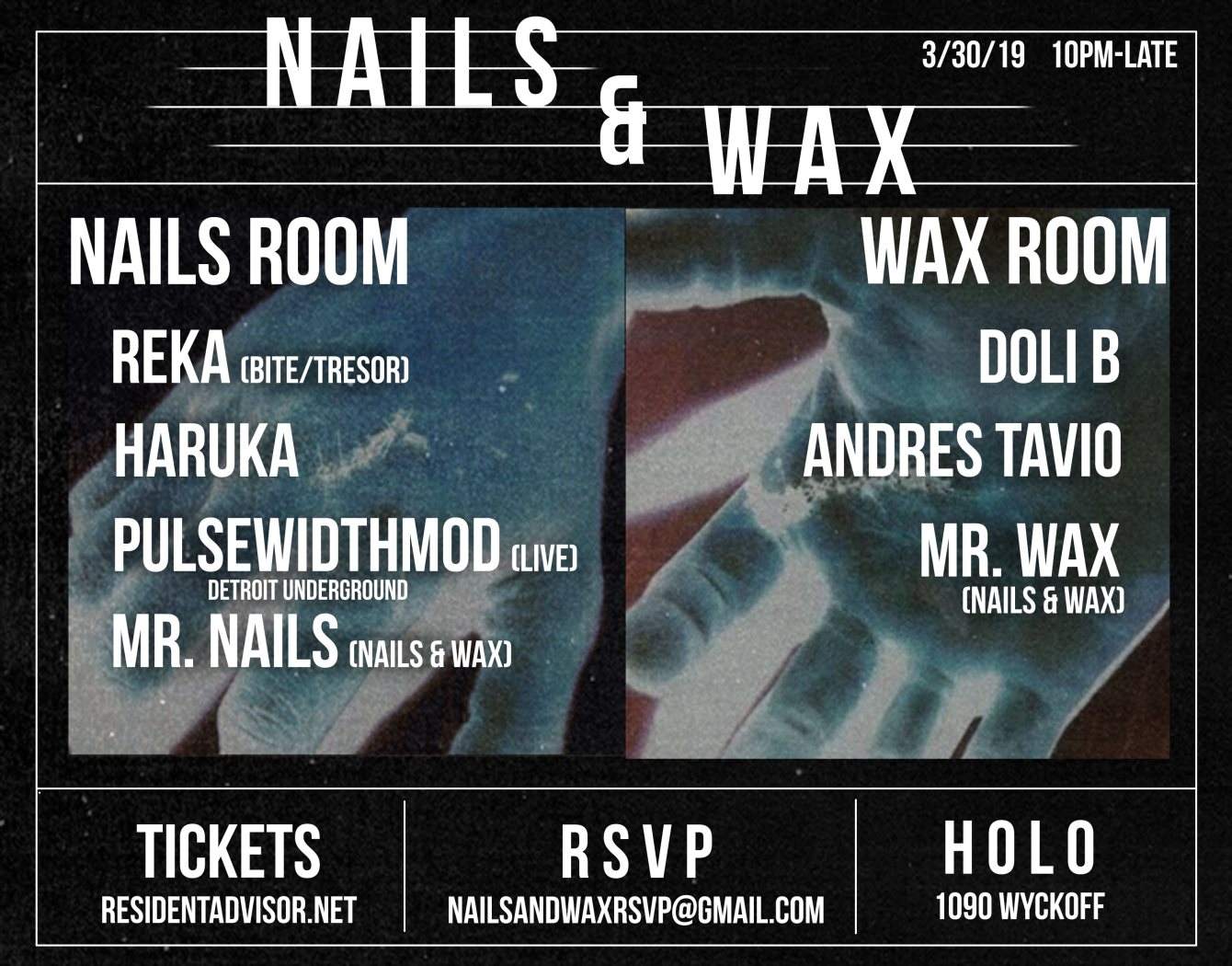 Nails & Wax presents: Reka - フライヤー表