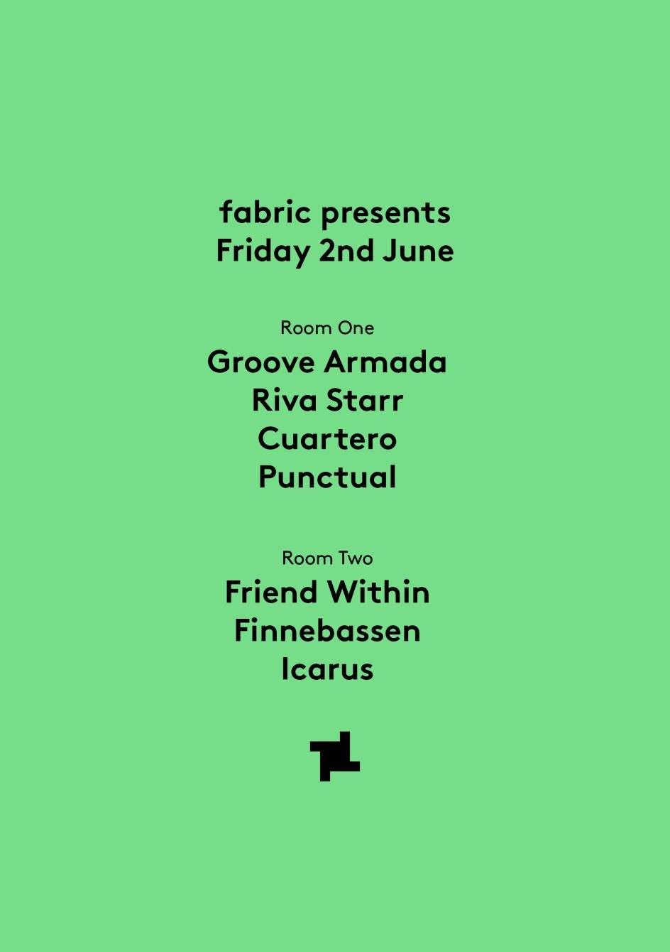 fabric presents: Groove Armada, Riva Starr & Finnebassen - Página frontal