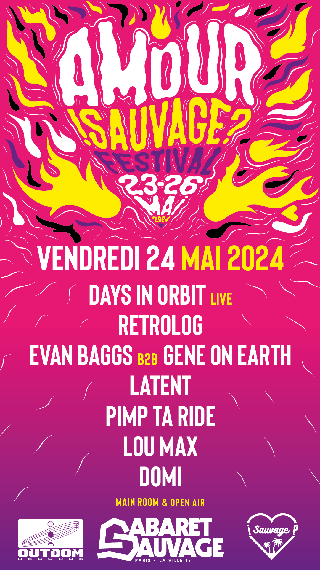 ¡Amour Sauvage Festival #2: Jour 2 - フライヤー表
