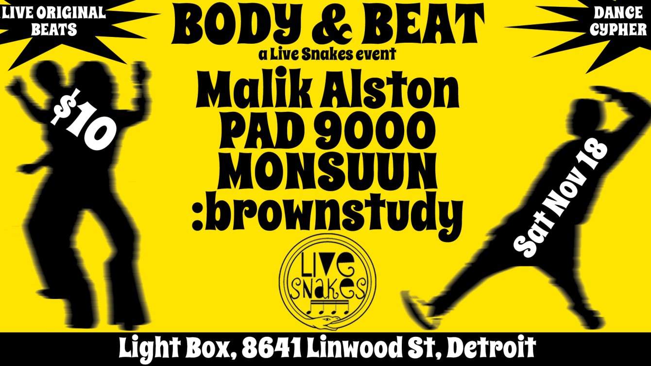 Body & Beat (Malik Alston, :Brownstudy, PAD 9000, Monsuun) - Página frontal