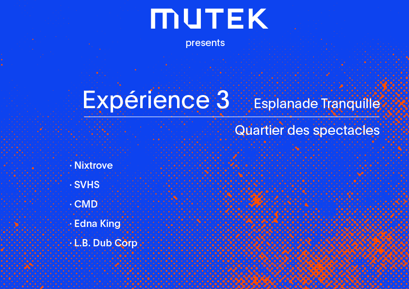 Expérience 3 @MUTEK 2022 - Página frontal