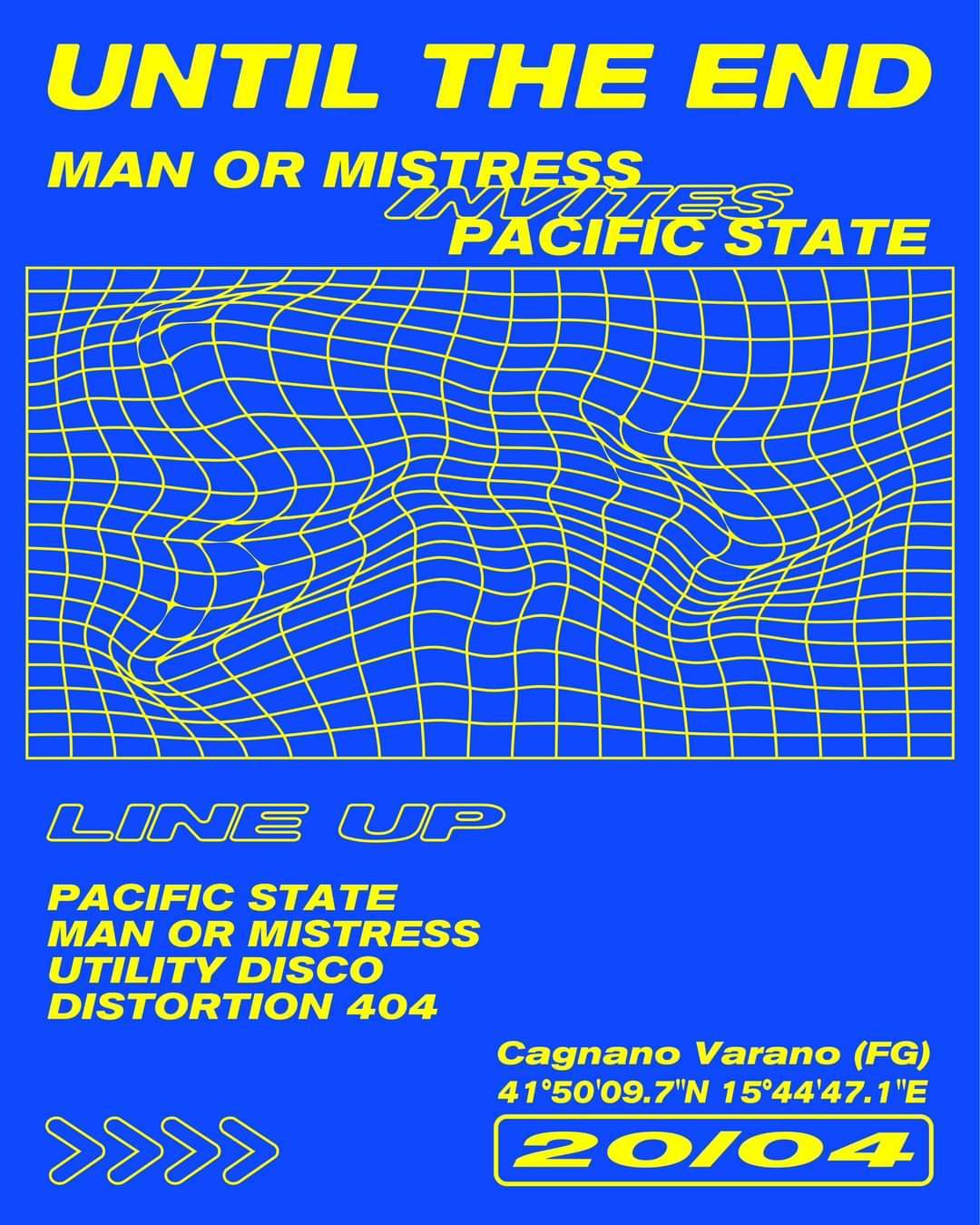 Man Or Mistress invites Pacific State - フライヤー表