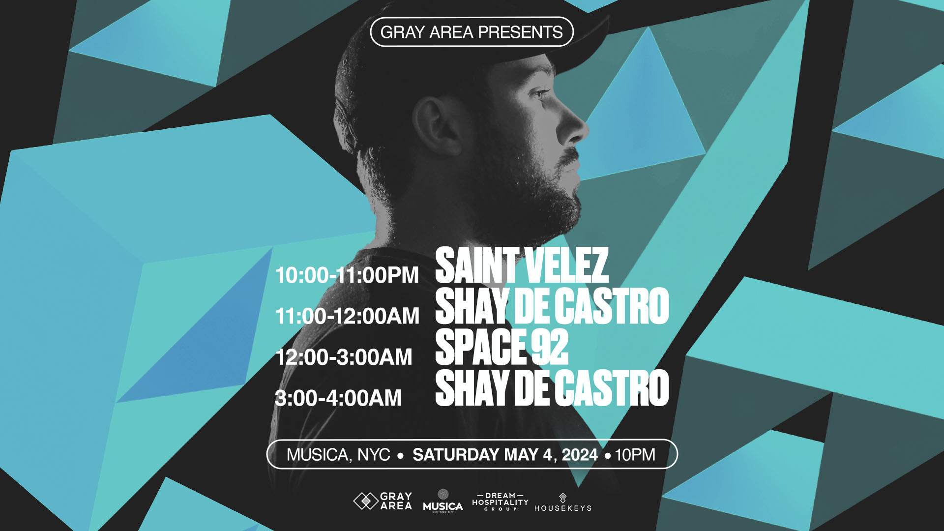 Space 92 [3-Hour-Set] w. Shay De Castro & Guests at Musica NYC by Gray Area - フライヤー表