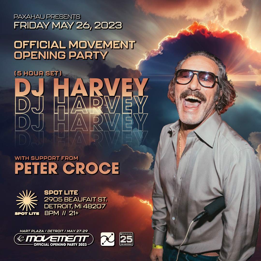 DJ Harvey - Movement 2023 Opening Party - フライヤー表