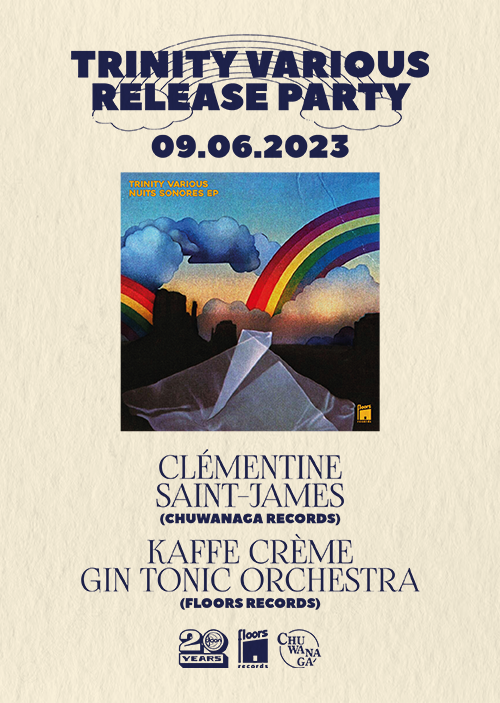 Floors Records: Clémentine, Gin Tonic Orchestra Djs, Kaffe Crème, Saint-James - フライヤー裏