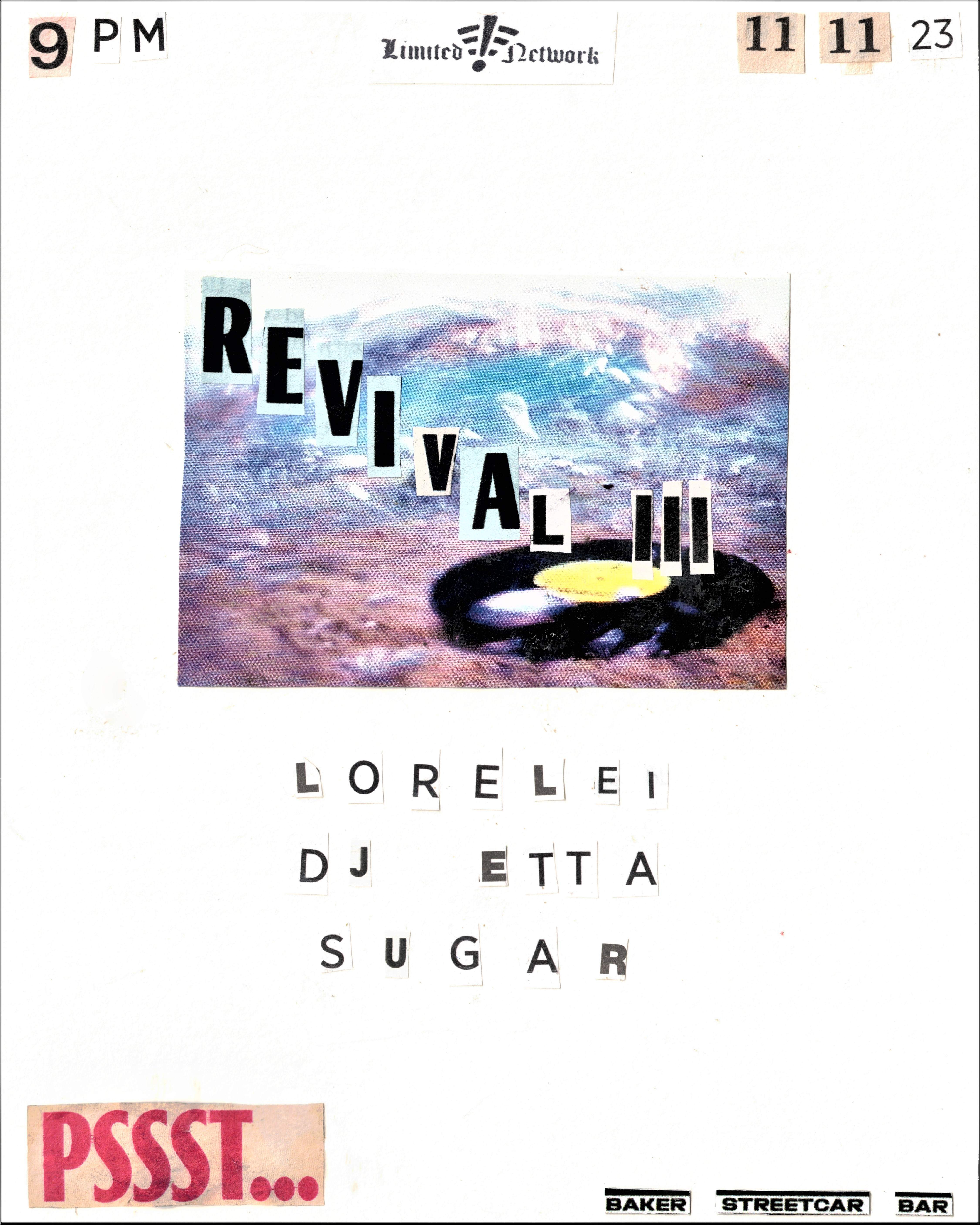 Revival III with Lorelei, DJ Etta, & Sugar - フライヤー表