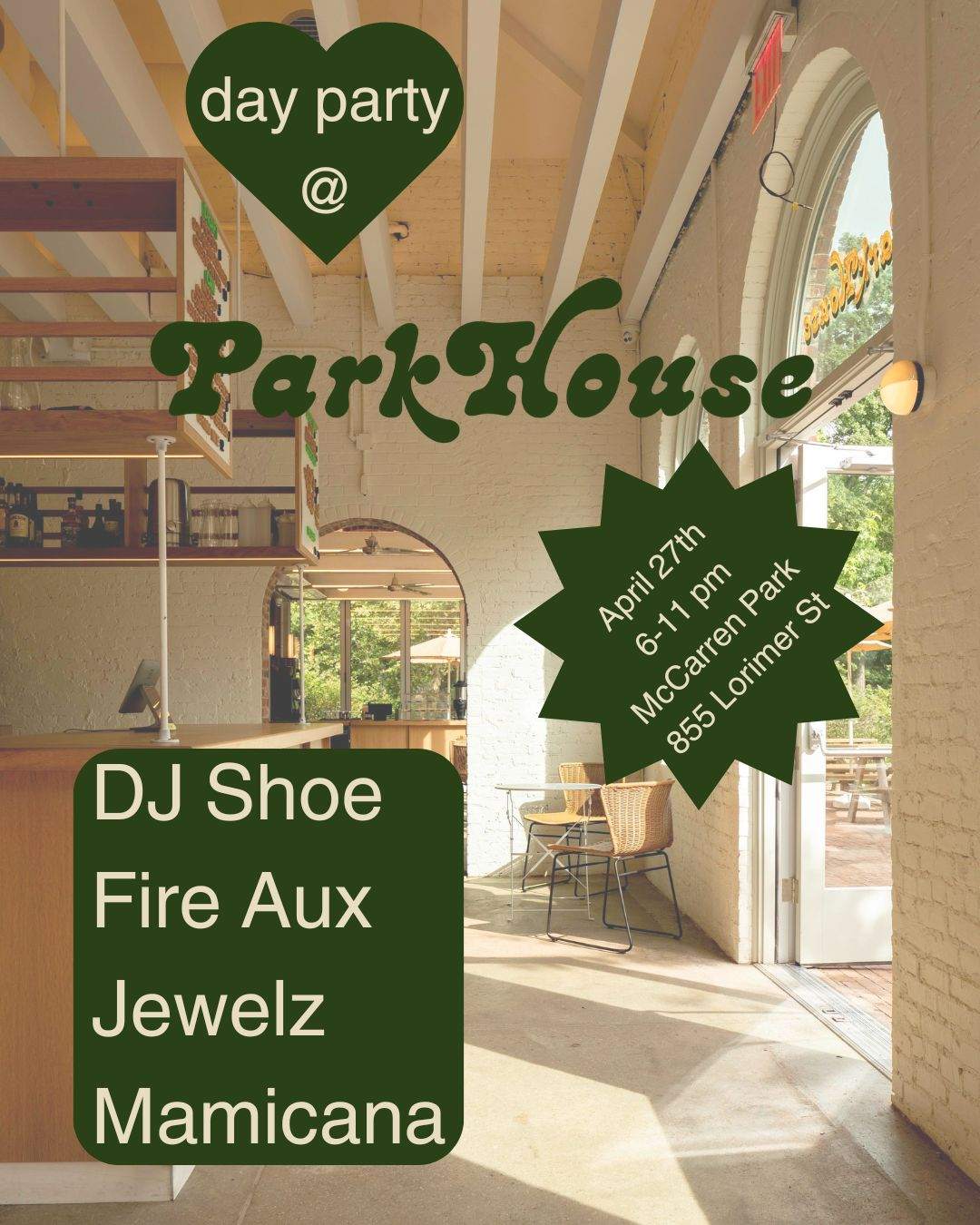 Day Party at Parkhouse - フライヤー表