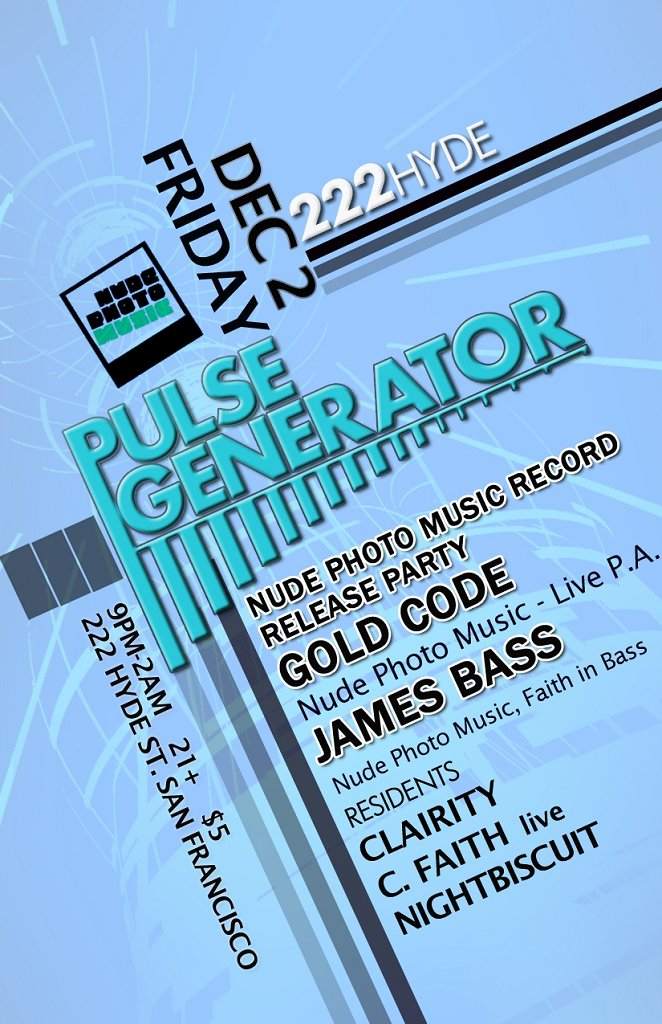 Pulse Generator: Faith In Bass Record Release Party - Página frontal