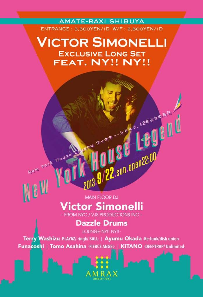 Victor Simonelli Exclusive Long Set Feat. NY! NY - フライヤー表