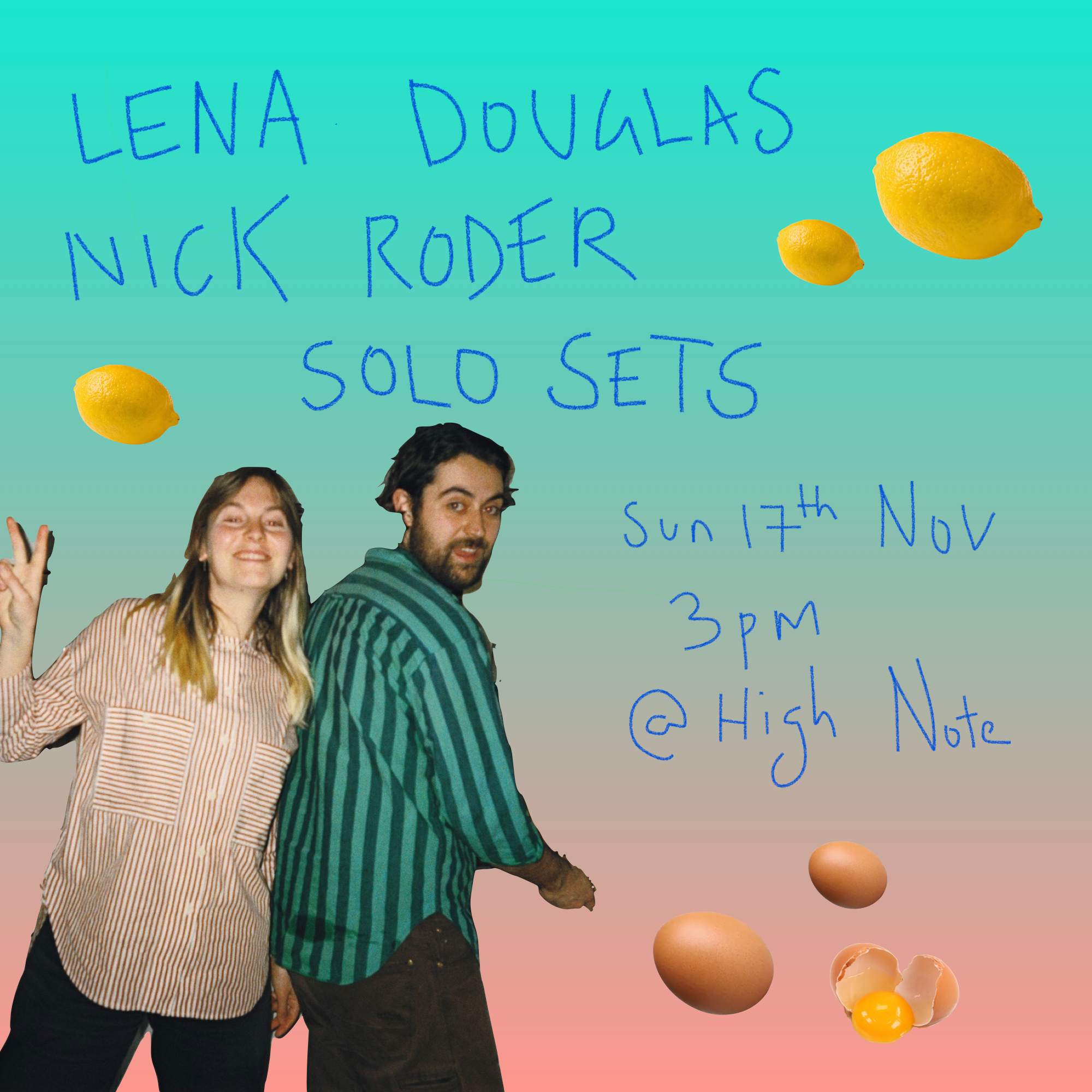 Solo Sets w/ Lena Douglas & Nick Roder at High Note, Melbourne