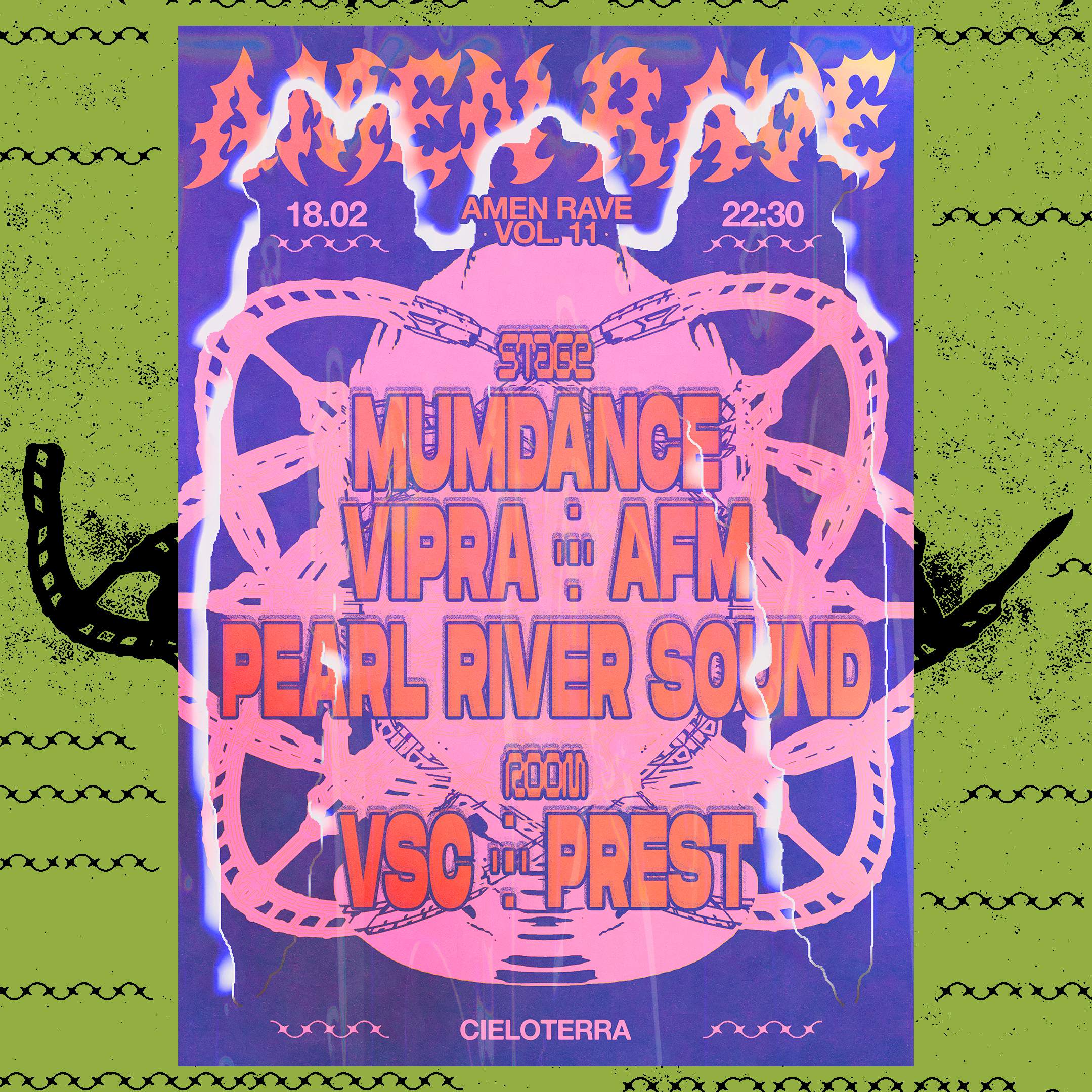 AMEN rave - vol.11 ft Mumdance & VIPRA - フライヤー裏