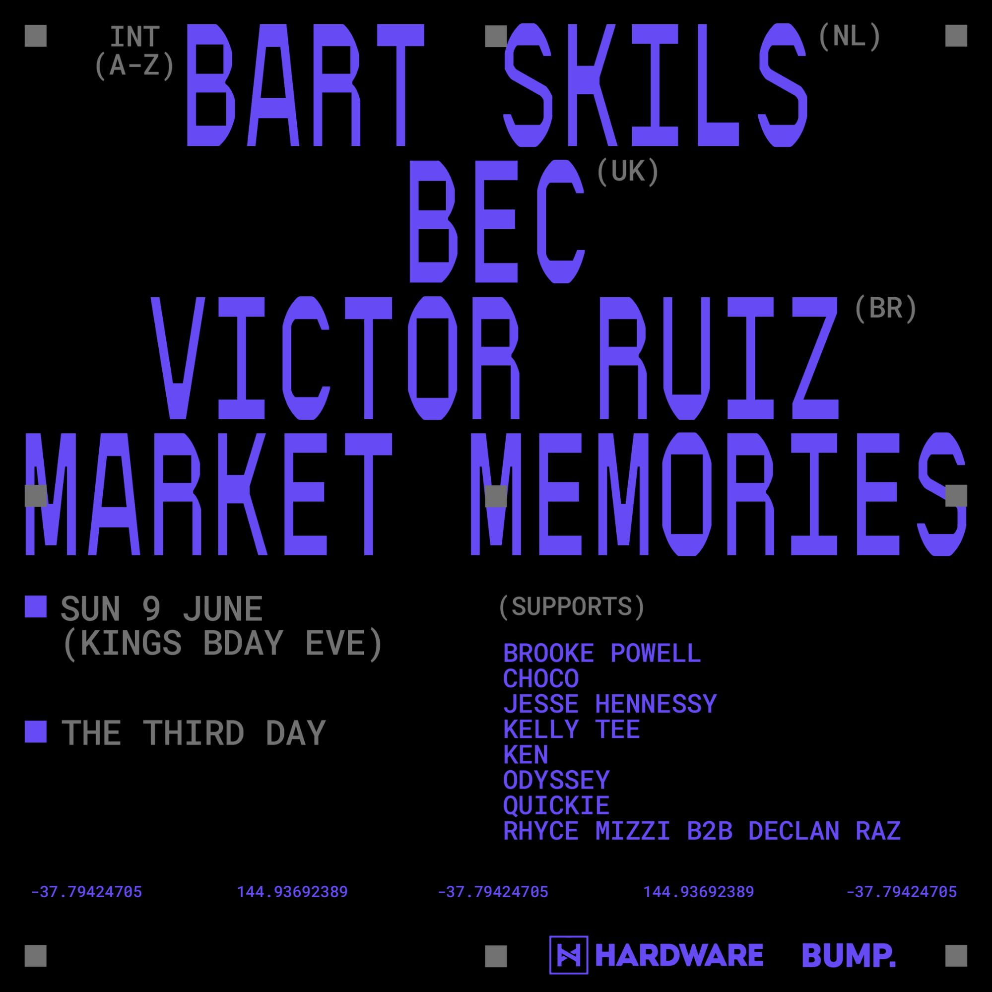 Victor Ruiz, Bart Skils, BEC - Melbourne - フライヤー表