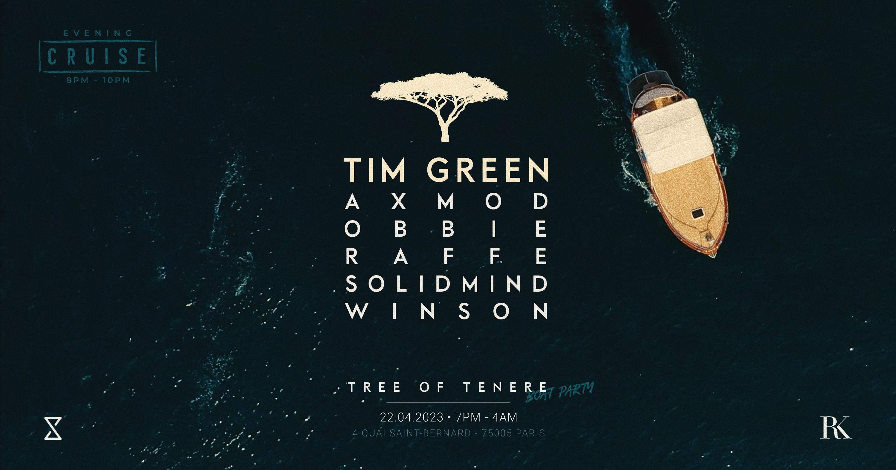 BOAT PARTY w/ Tim Green (All Day I Dream) - フライヤー表