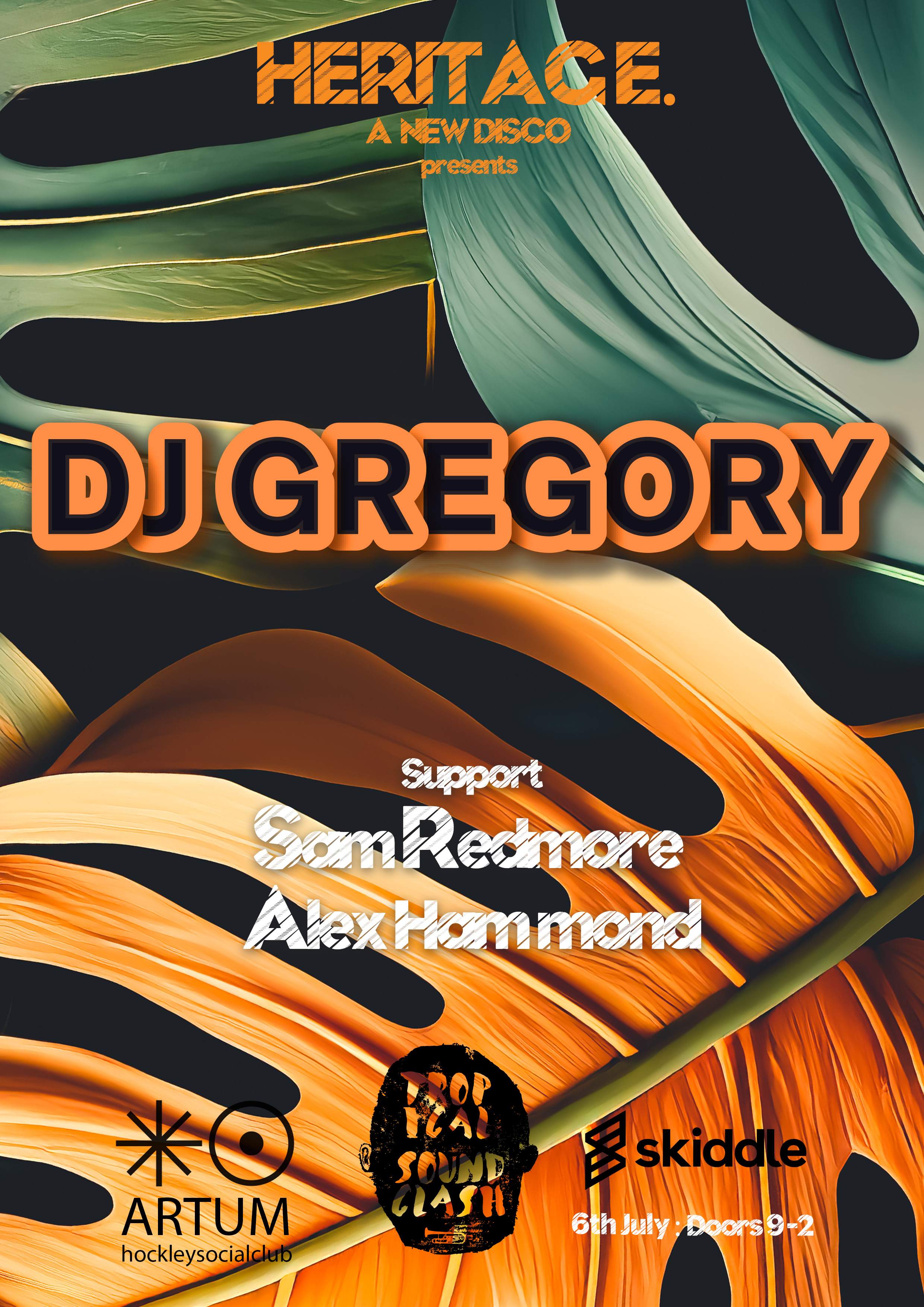 Heritage: A New Disco and Tropical Soundclash present DJ Gregory - Página frontal