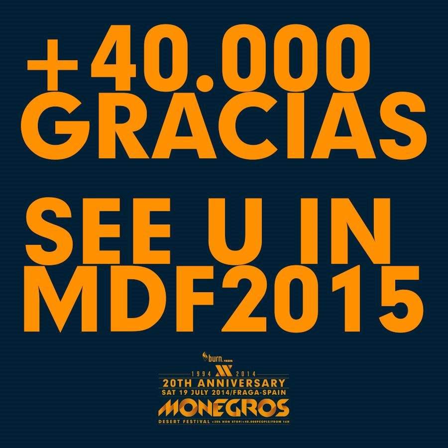 Monegros Desert Festival 2014 - 20 Aniversario - Página frontal