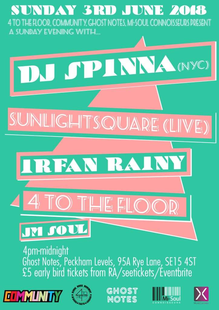 A Sunday Evening with DJ Spinna - フライヤー表