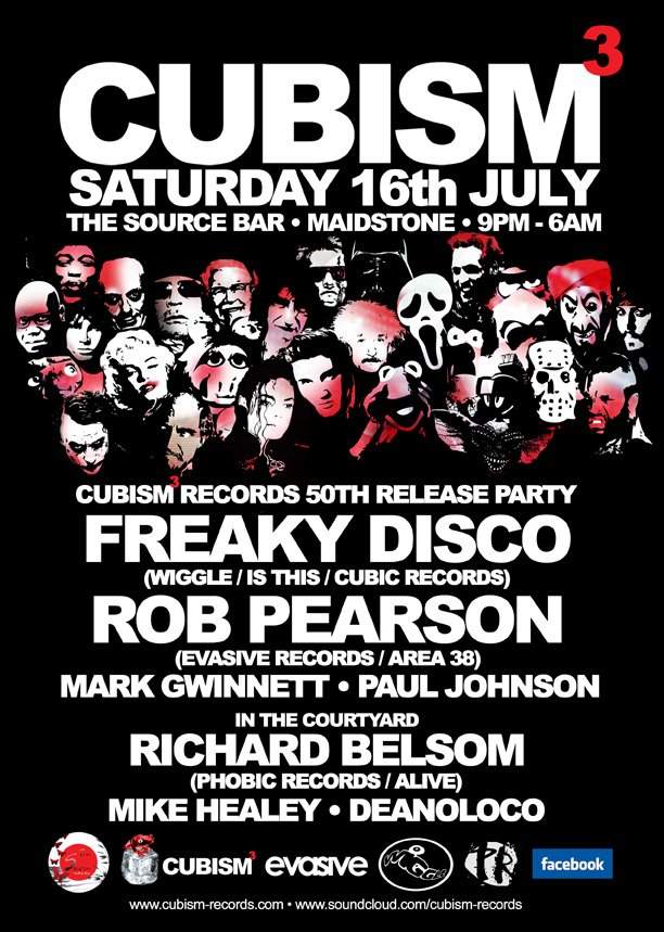 Cubism at Source 50th Release Party with Freaky Disco & Rob Pearson - Página frontal