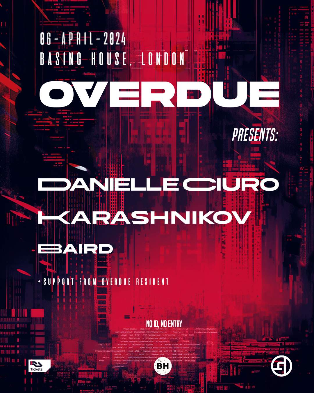 OVERDUE presents: Danielle Ciuro, Karashnikov & BAIRD - Página frontal