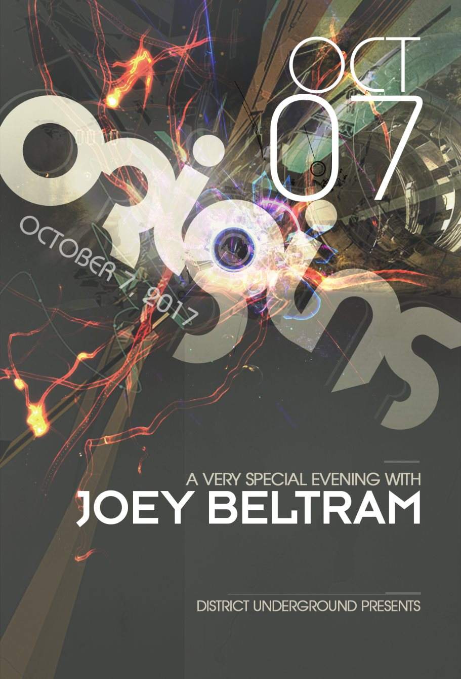 Origins Feat. Joey Beltram - フライヤー表