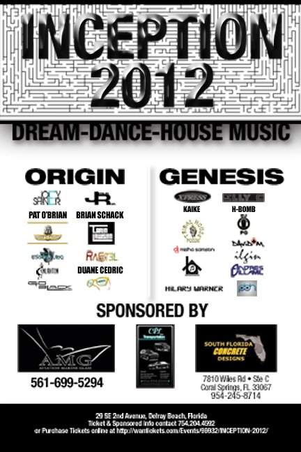 Inception 2012! The Biggest House Music Festival - Página trasera