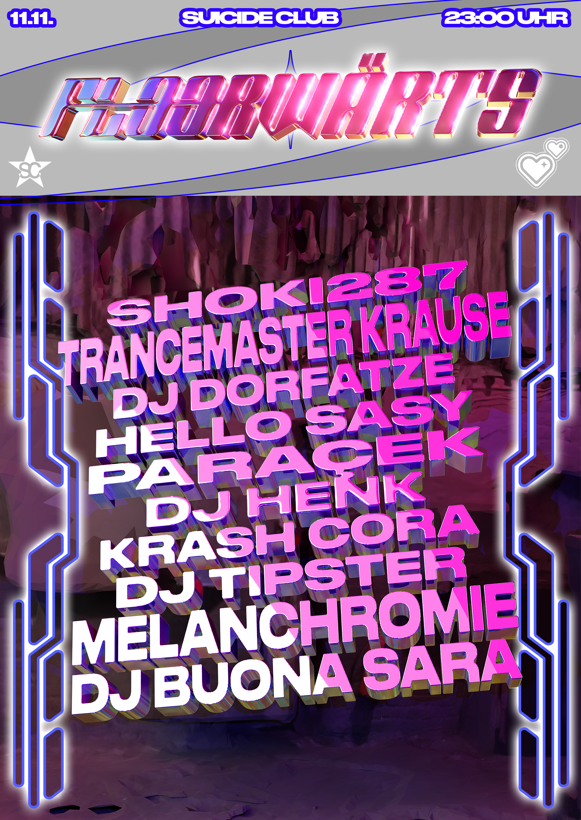 FLOORWÄRTS w/ SHOKI287, Trancemaster Krause, PARACEK, Hello Sasy at ...