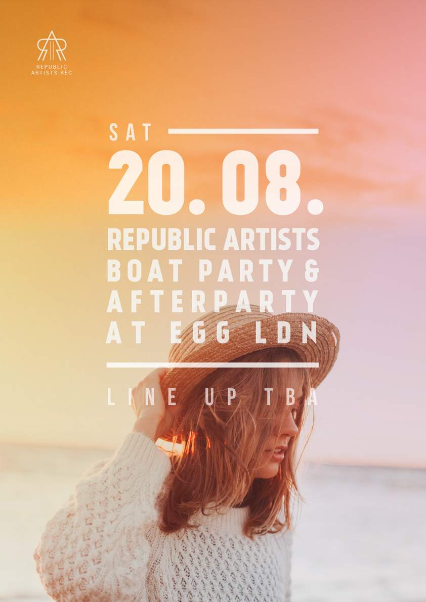 Republic Artists Boat Party & Egg LDN afterparty - フライヤー裏