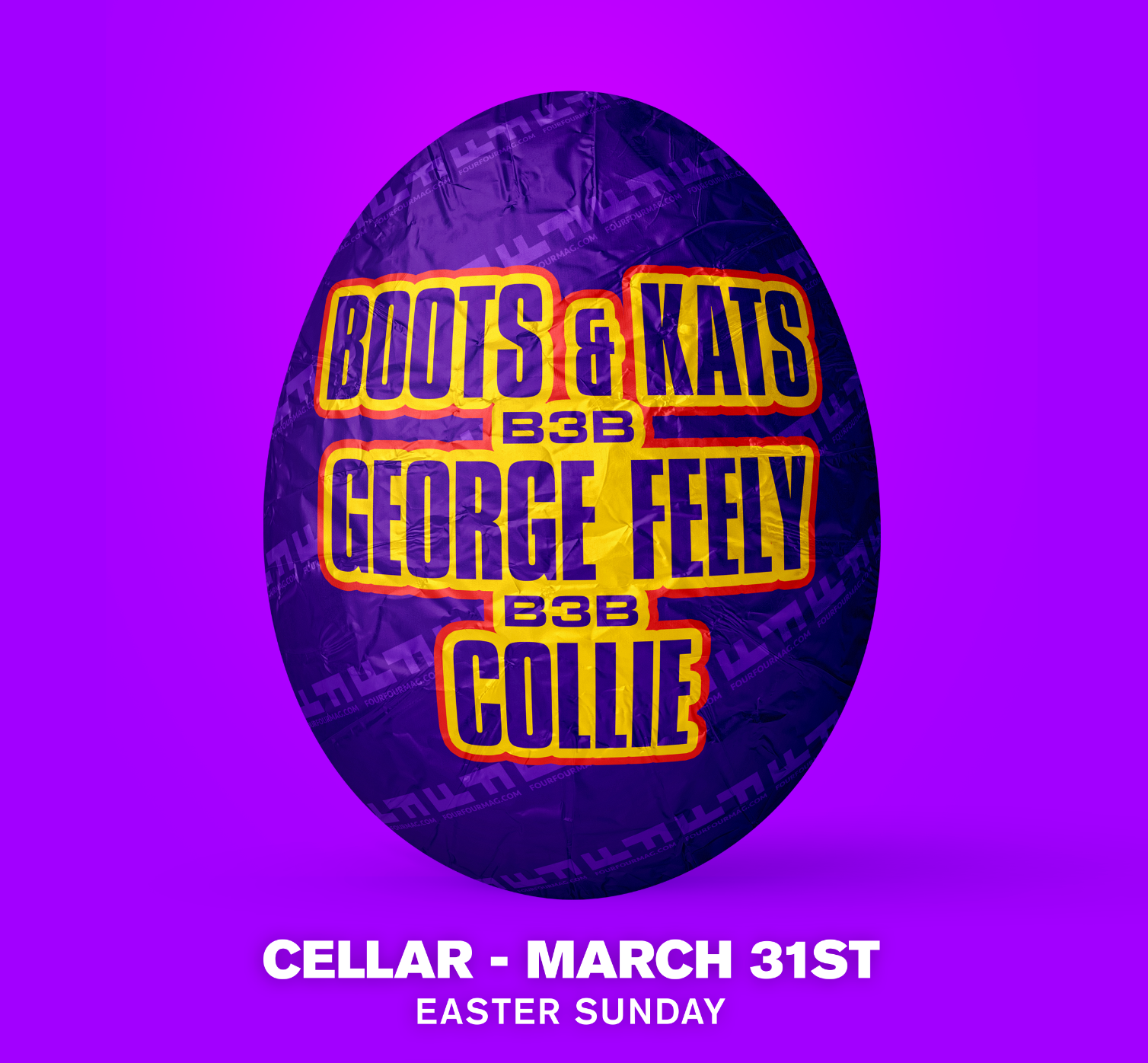 Easter Sunday: Boots & Kats B2B George Feely B2B Collie - Página frontal