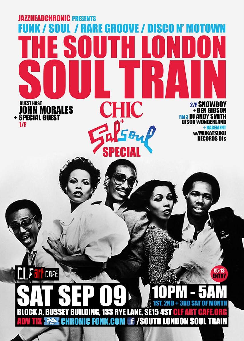 The South London Soul Train Chic & Salsoul Disco Special - More on 3 Floors - フライヤー表