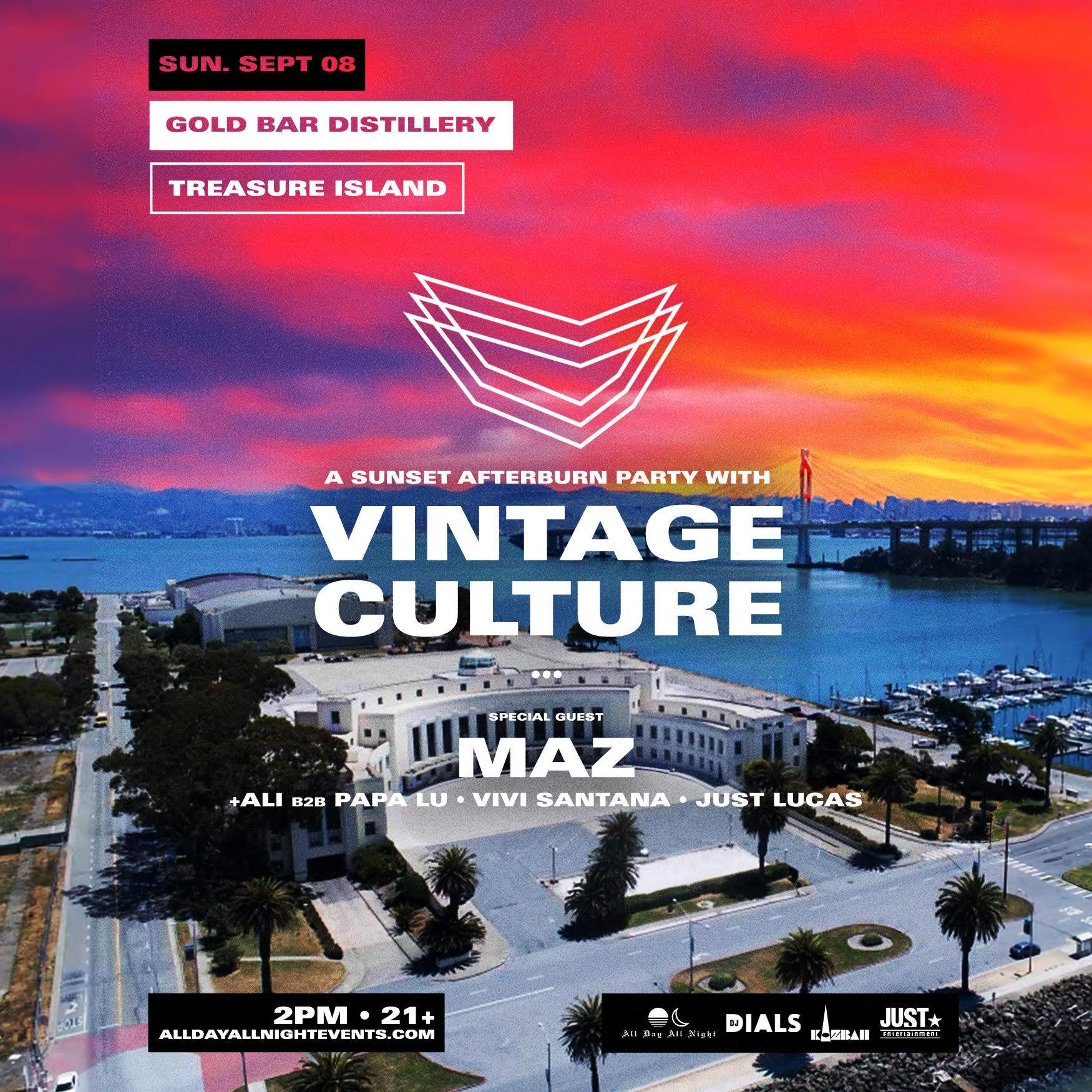 Sunset Party with Vintage Culture - Treasure Island at Treasure Island, San  Francisco/Oakland · Tickets