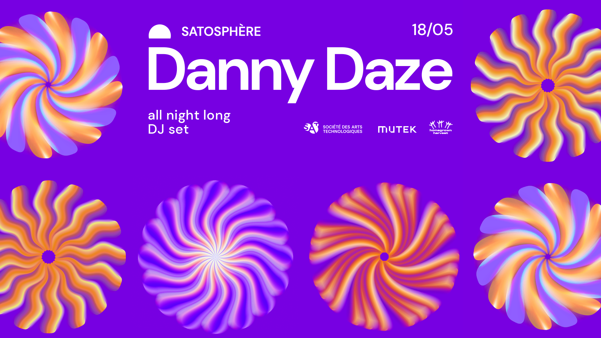 Danny Daze ALL NIGHT LONG (DJ set) - フライヤー表