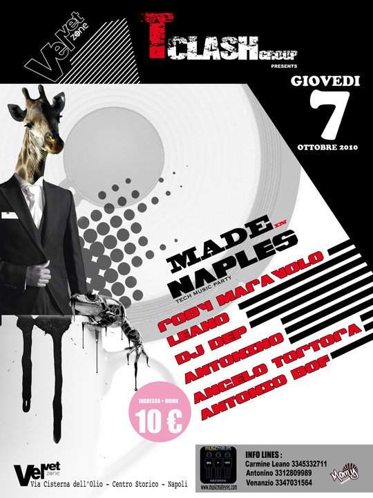 Made In Naples - Tech Music Party - フライヤー表
