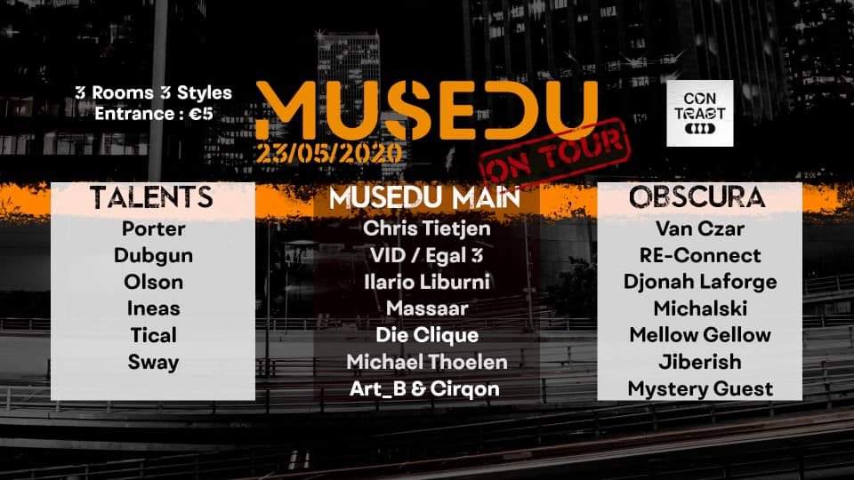 Musedu on Tour at Club Contrast Ghent - フライヤー表