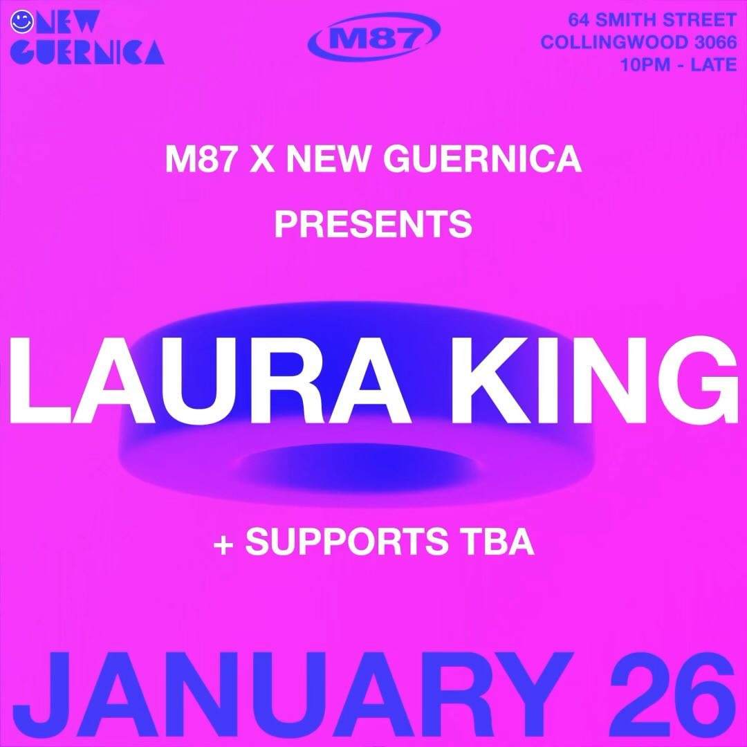 M87 x New Guernica Pres. Laura King - フライヤー表