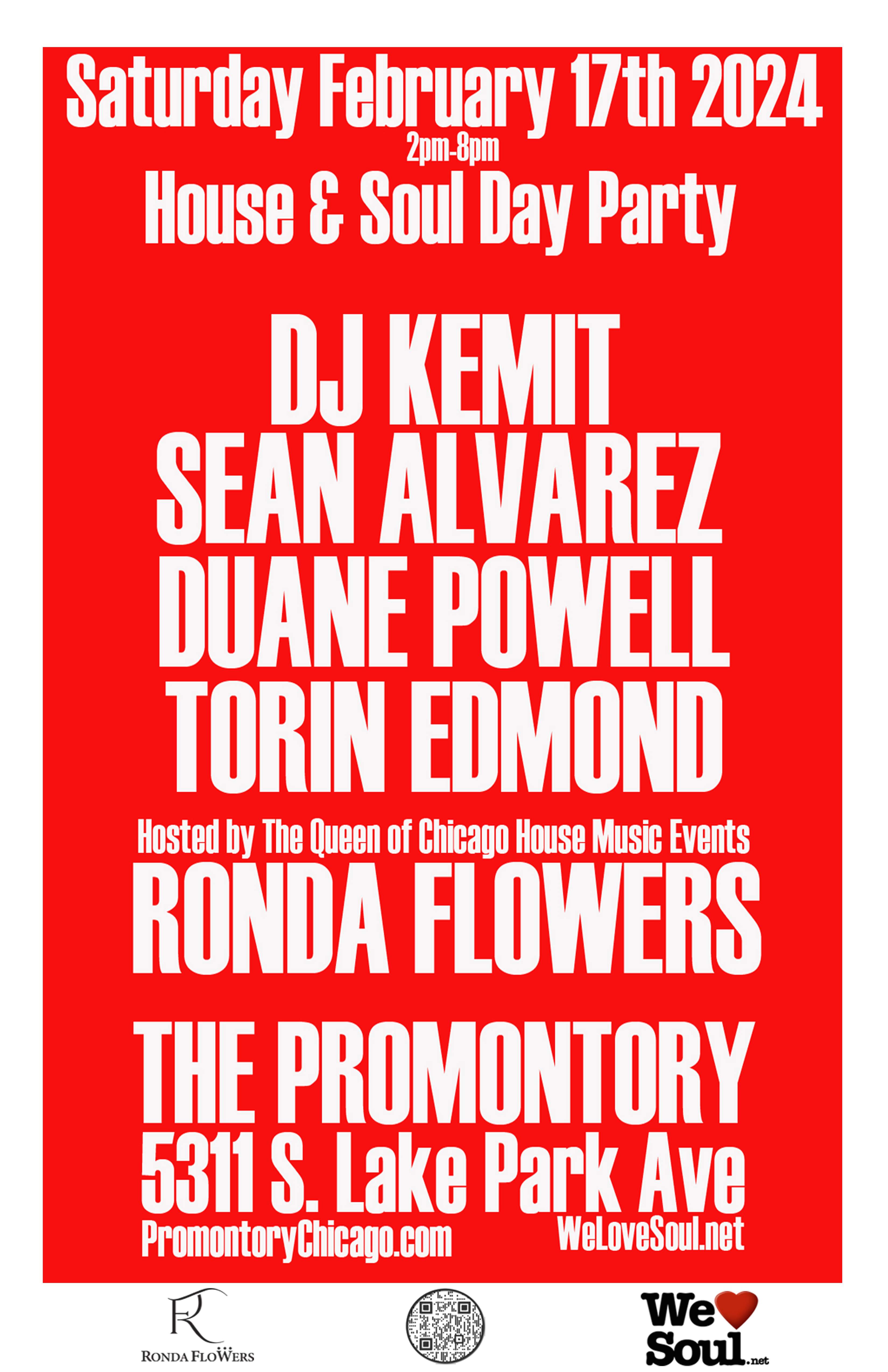 House & Soul Day Party featuring DJ Kemit, Duane Powell, Torin Edmond, Sean Alvarez - Página trasera