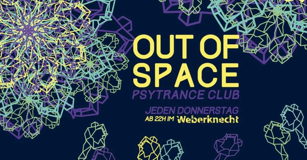 Out of Space Psytrance Club ~ 16.1. - Página frontal