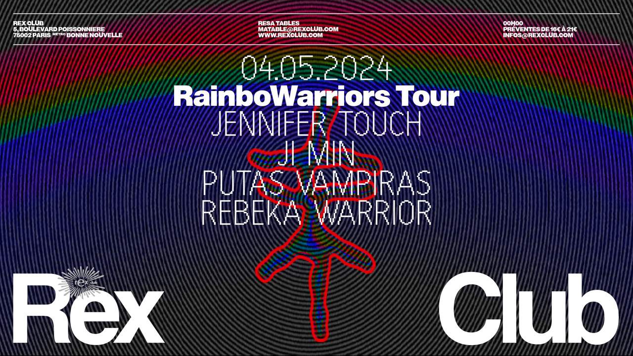 RainboWarriors Tour: Jennifer Touch, Jl Min, PUTAS VAMPIRAS, Rebeka Warrior - フライヤー表
