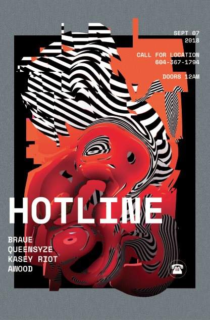 Hotline ☏ Braue, Queensyze, Kasey Riot, Awood - フライヤー表