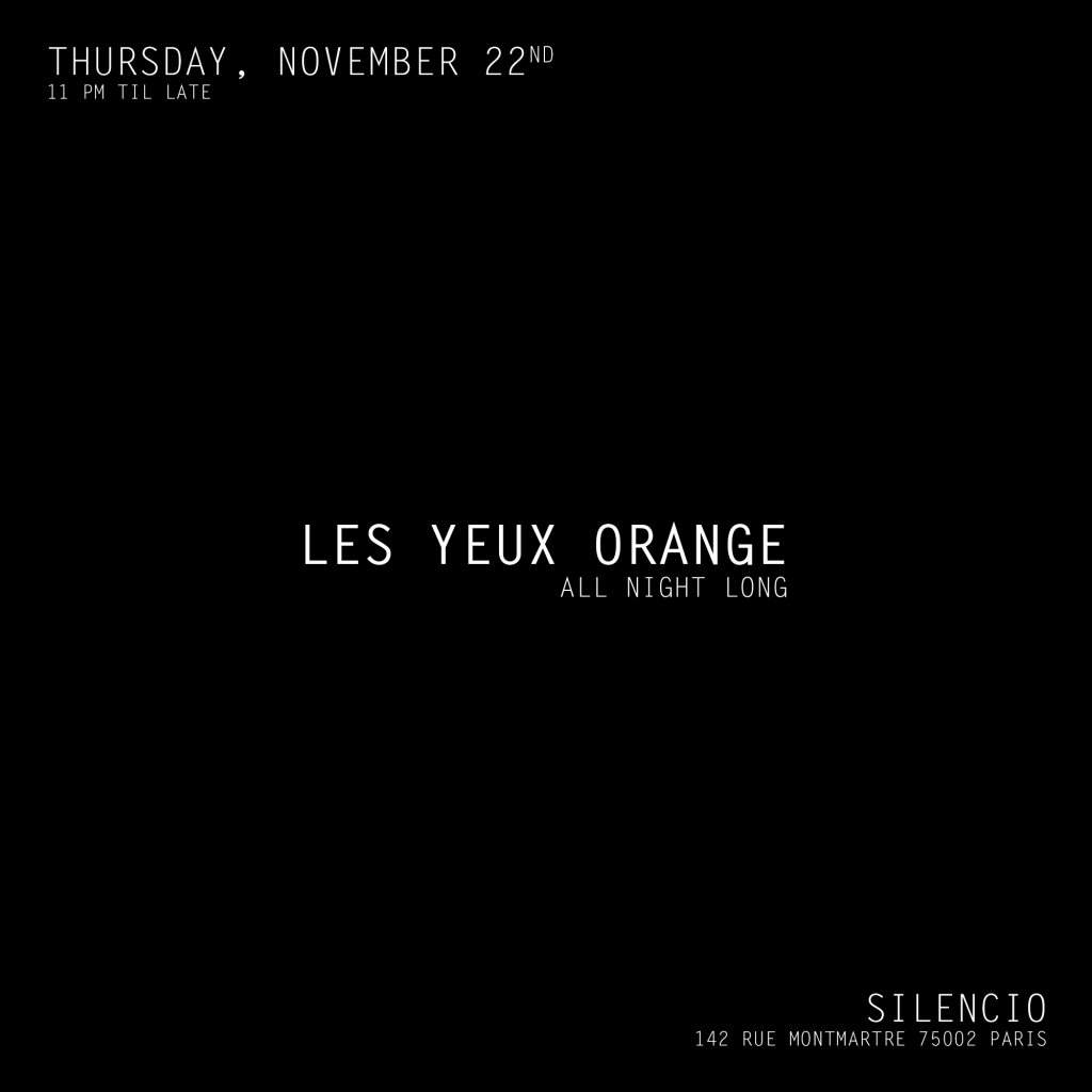 Les Yeux Orange all Night Long - フライヤー表