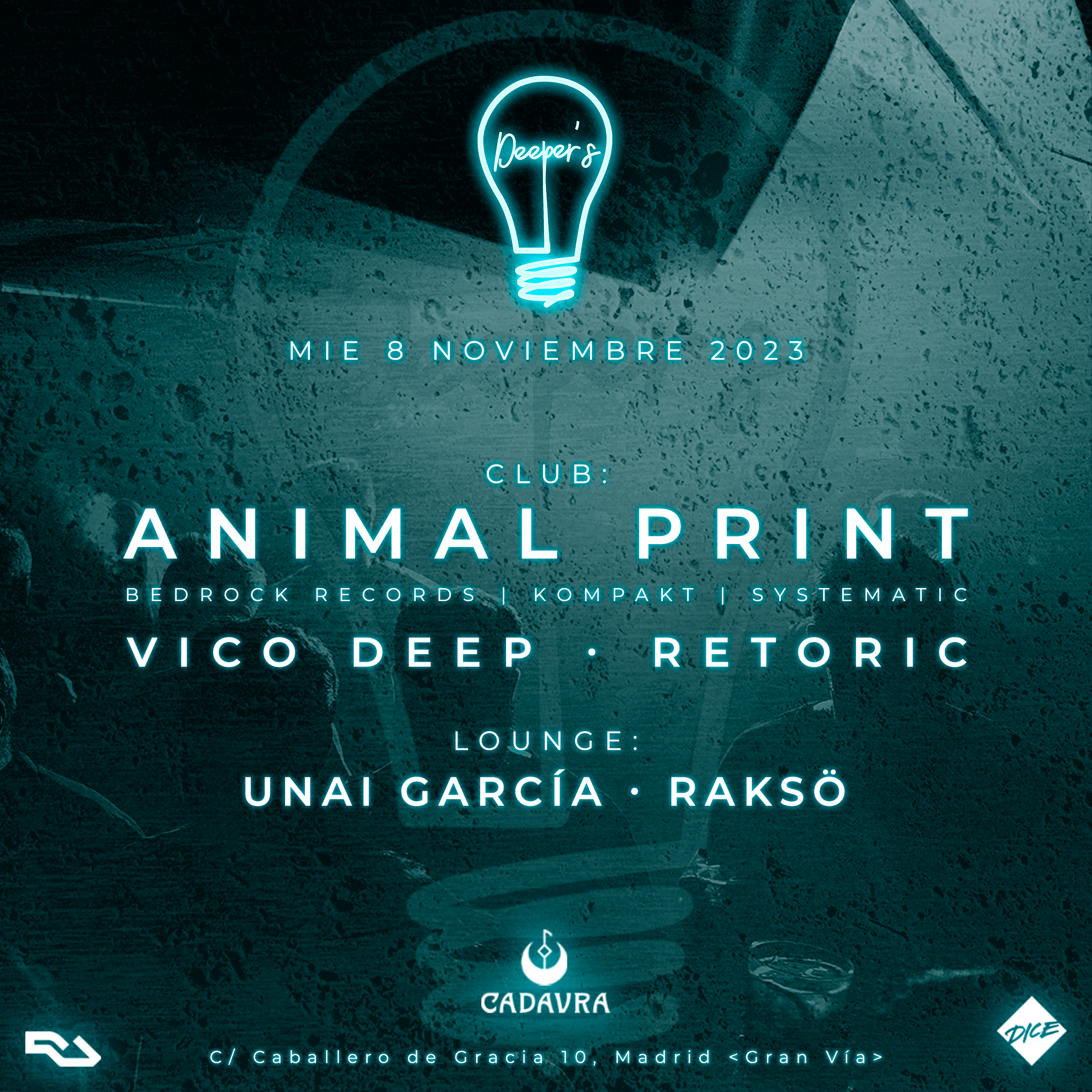 Deeper's Club invites Animal Print - Página frontal
